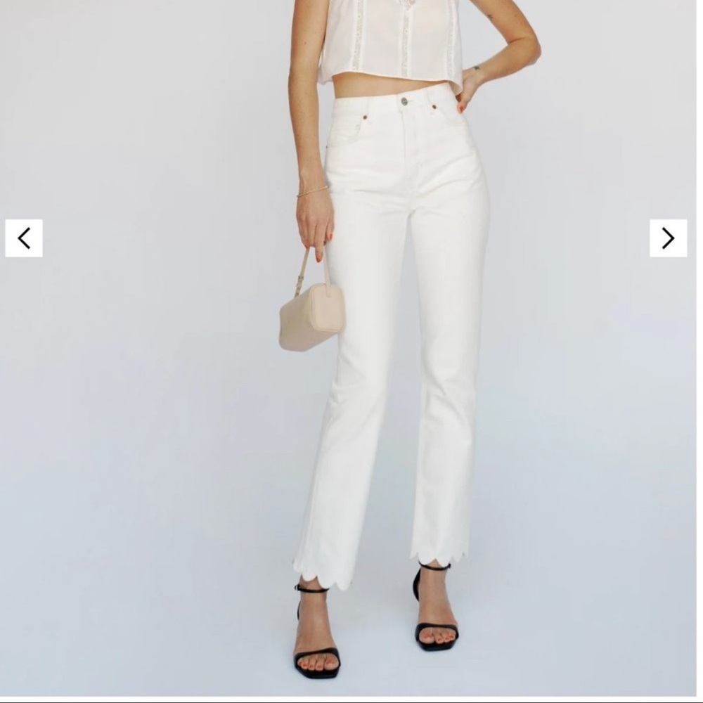 Reformation Cynthia high rise straight jeans